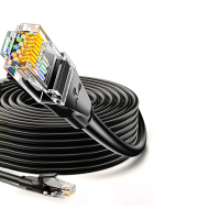 山泽 六类网线 千兆高速网络宽带线6类工程家用电脑路由器监控线CAT6八芯双绞成品跳线黑色30米WD6300