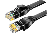 山泽 六类网线 CAT6类千兆纯铜扁平网线 电脑/家装/宽带网络连接跳线 黑色25米HBP625 匹配路由器