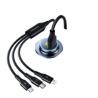 品胜车载充电器迷你金属30W快充点烟器车充三合一数据线套装