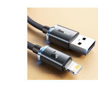 倍思 苹果数据线 2.4A快充充电线 适用iPhone13/12/12Pro/11/11Pro/xr手机充电器线 2米黑