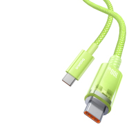 倍思Type-C数据线双头PD100W快充线车载充电线通用苹果15/16iPadPro/macbook 1m赛博绿