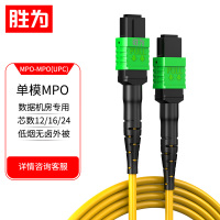 胜为(shengwei)智算400G 800G数据中心MPO光纤跳线母头12芯 单模 1M SW-12SMU-1M