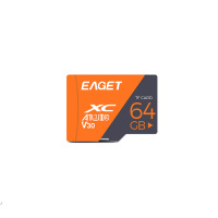 忆捷(EAGET)64GB TF(MicroSD)存储卡 U3 V30升级版 高速耐用视频监控摄像行车记录仪专用内存卡
