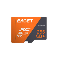 忆捷(EAGET)256GB TF(MicroSD)存储卡 A1 U3 V30 C10增强版高速耐用视频监控摄影摄像专用