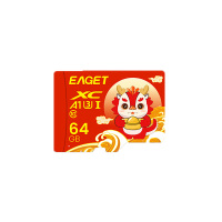 忆捷(EAGET)64GB TF(MicroSD)存储卡 U3 V30 4K 行车记录仪&安防监控专用内存卡 高速耐用