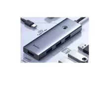 倍思USB3.0扩展坞拓展坞充电器 分线器集线器转接头通用华为联想惠普笔记本电脑带Type-C供电