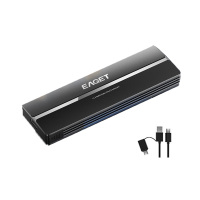 忆捷(EAGET)M.2 NVMe移动硬盘盒 Type-C3.2接口SSD固态硬盘盒子笔记本电脑M2全铝外置盒