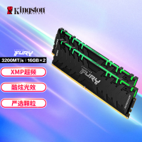 金士顿 (Kingston) FURY 32GB(16G×2)套装 DDR4 3200 台式机内存条 Renegade叛
