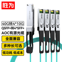 胜为(shengwei)QSFP+AOC光纤堆叠线缆模块 40G QSFP4*10G 7米 BAOCQ417MG