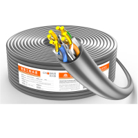 秋叶原(CHOSEAL)六类千兆网线[0.57±0.02mm]CAT6类纯铜线芯 非屏蔽工程家装电脑网络监控布线箱线100米 QS2619A