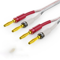 秋叶原(CHOSEAL)香蕉插头音箱线 发烧级纯铜100芯 屏蔽抗干扰 音响喇叭音频线 双香蕉头音箱连接线1.5米 QS6785