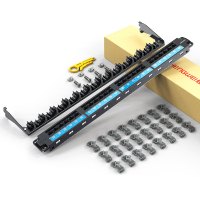 胜为超五类配线架24口 CAT5E网线配线架 网络级镀金1U机架式机柜网络跳线理线槽CNDF524W