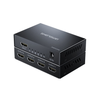 胜为HDMI分配器一分四 一进四出分屏器 配3C电源适配器 笔记本电脑智能盒子连接电视投影仪DHD4104G