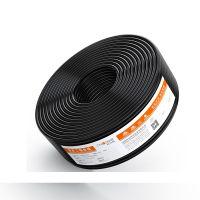 秋叶原(CHOSEAL)六类网线 双屏蔽 防水抗晒耐寒抗扰 千兆 纯铜 室外专用网线 黑色 100米 QS2604T100S