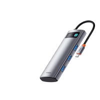 倍思拓展坞Type-C扩展坞HUB分线集线转换器4K60Hz投屏通用雷电4苹果华为笔记本电脑PD100W快充双读卡