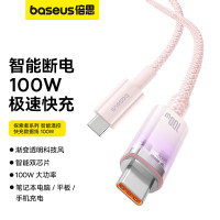 倍思Type-C数据线双头PD100W快充线ctoc车载充电线通用苹果15/16iPadPro笔记本华为手机 粉