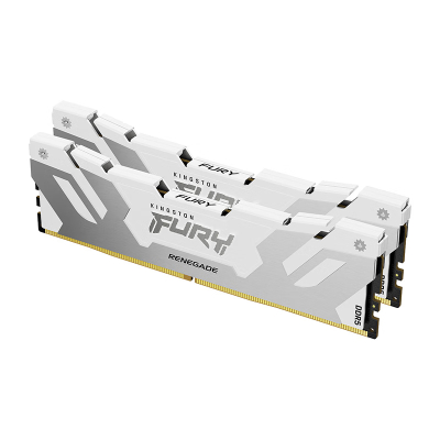 金士顿 (Kingston) FURY 32GB(16G×2)套装 DDR5 7600 台式机内存条 骇客神条 白色款