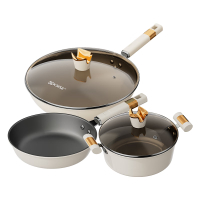 金嫂子(KSISE) 钛晶生活系列锅具三件套32cm炒锅+24cm汤锅+24cm煎锅 KST2306TZ3