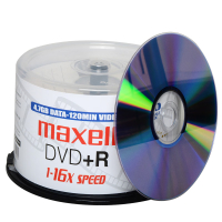 麦克赛尔(Maxell)DVD+R光盘 刻录盘 光碟 空白光盘 16速4.7G 影音系列桶装50片