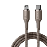 罗马仕苹果数据线快充线编织PD27W/20W通用iPhone14/13/12Promax/11Pro 1.2米 钛原色
