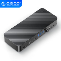 奥睿科(ORICO)Type-c桌面扩展坞HDMI/VGA投屏千兆网口转换器4K高清扩屏苹果Mac笔记本电脑拓展坞