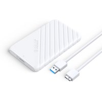 奥睿科(ORICO)移动硬盘盒2.5英寸USB3.0 SATA串口台式机笔记本外置盒固态机械SSD硬盘盒子 白25PW1