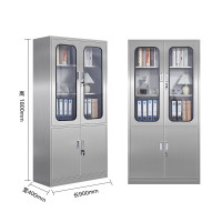 华宇天地 304不锈钢大器械文件柜办公储物柜带抽屉厚0.51 1800*900*400mm