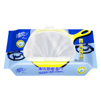 清风厨房湿巾40片*单包 超大加厚尺寸 厨房用纸 去油污