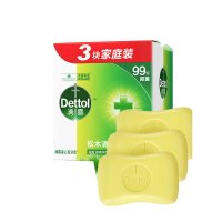 滴露(Dettol)香皂松木3块装 抑菌肥皂除螨皂 洗手沐浴皂洗澡洗脸洗发皂儿童