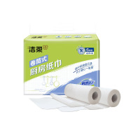 洁柔厨房卷纸 65节*6卷 加厚双层 料理用纸 3D花纹