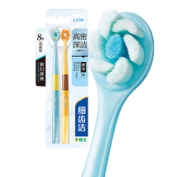 狮王(Lion)细齿洁高密深洁旋净软毛小头牙刷弹力刷柄2支装