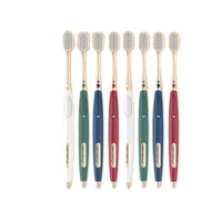 高露洁(Colgate)48孔小宽头护龈超细软毛牙刷2支X4 宽柔绵绵丝成人牙刷轻适刷