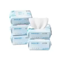 京东京造亲肤EDI纯水湿巾80抽*5包 婴儿手口可用 升级加厚加大母婴