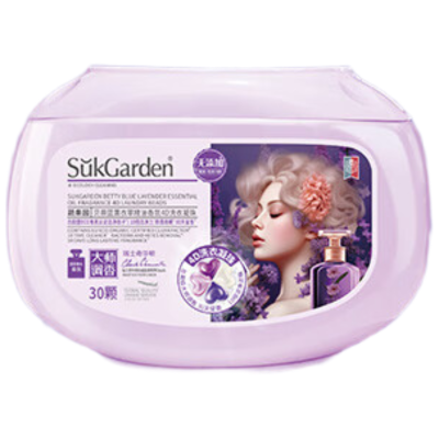 SukGarden蔬果园贝蒂蓝薰衣草精油香氛4D洗衣凝珠-10g*30颗