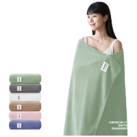 三利7A级浴巾抗菌防螨吸水速干柔软不易掉毛洗澡成人家用 绿色70cm*140cm