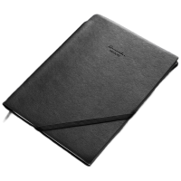 得力22215商务插笔皮面本25K-205*143mm/96张(黑色)