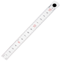 得力8461钢直尺15cm(银色)6把
