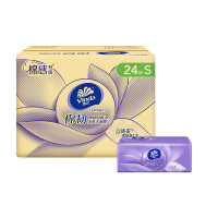 维达 抽纸 V2834-A 棉韧抽取式纸面巾 家用餐巾纸 3层90抽*24包 整箱装