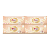 心相印 抽纸金装经典系列4包100抽3层塑装纸面巾 4DT55100(包装)