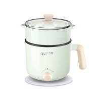苏泊尔(SUPOR) 电煮锅1.2L 单人电火锅不沾内锅 蒸炖煮涮 极简旋钮2档火力 H12YK29
