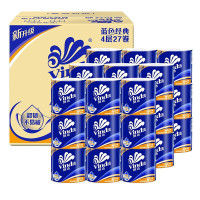 维达(Vinda)卷纸 蓝色有芯卷筒纸巾加厚卫生纸巾手纸厕纸 4层10卷装 V4069