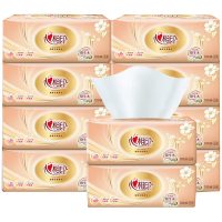 心相印 抽纸 金装经典系列100抽3层塑装纸面巾10包组合装 10DT55100(包装)