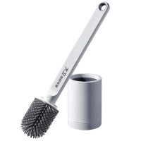 大卫 马桶刷 3D 软胶款 无死角卫生间硅胶刷 清洁长柄