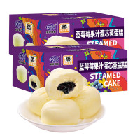 港荣 早餐蒸蛋糕 蓝莓味480g*2箱 整箱装