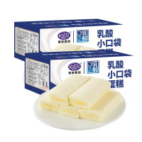 港荣 乳酸小口袋蒸蛋糕450g*2箱 营养早餐食品