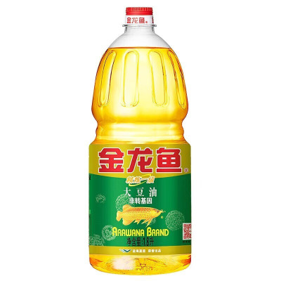 金龙鱼 精炼一级大豆油1.8L 非转基因 家庭装食用油