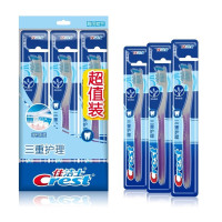 佳洁士 软毛牙刷 三重护理成人牙刷 3支*2组 6支装