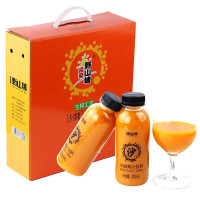 吕梁野山坡 沙棘汁饮料礼盒装 350ml*8瓶 山西特产沙棘果汁 年货礼盒