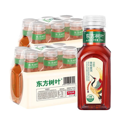 农夫山泉 东方树叶 青柑普洱 335ml*12瓶 小瓶装无糖茶饮料