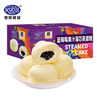 港荣 蒸蛋糕 蓝莓味 480g 整箱 蛋糕早餐小面包办公室儿童休闲零食
